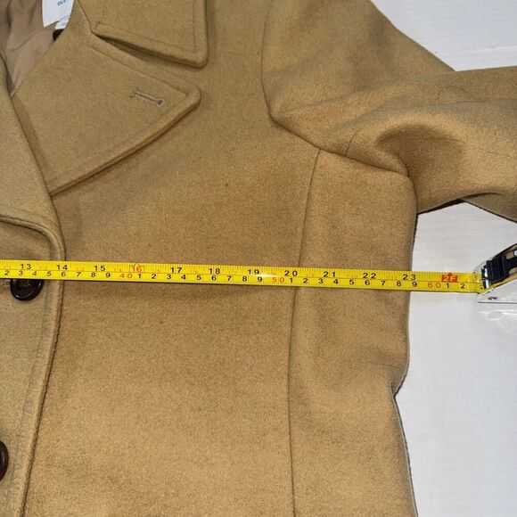 Old Navy Womens Pea Coat Soft Wool Blend Jacket Khaki Color Sz XL - Picture 8 of 14